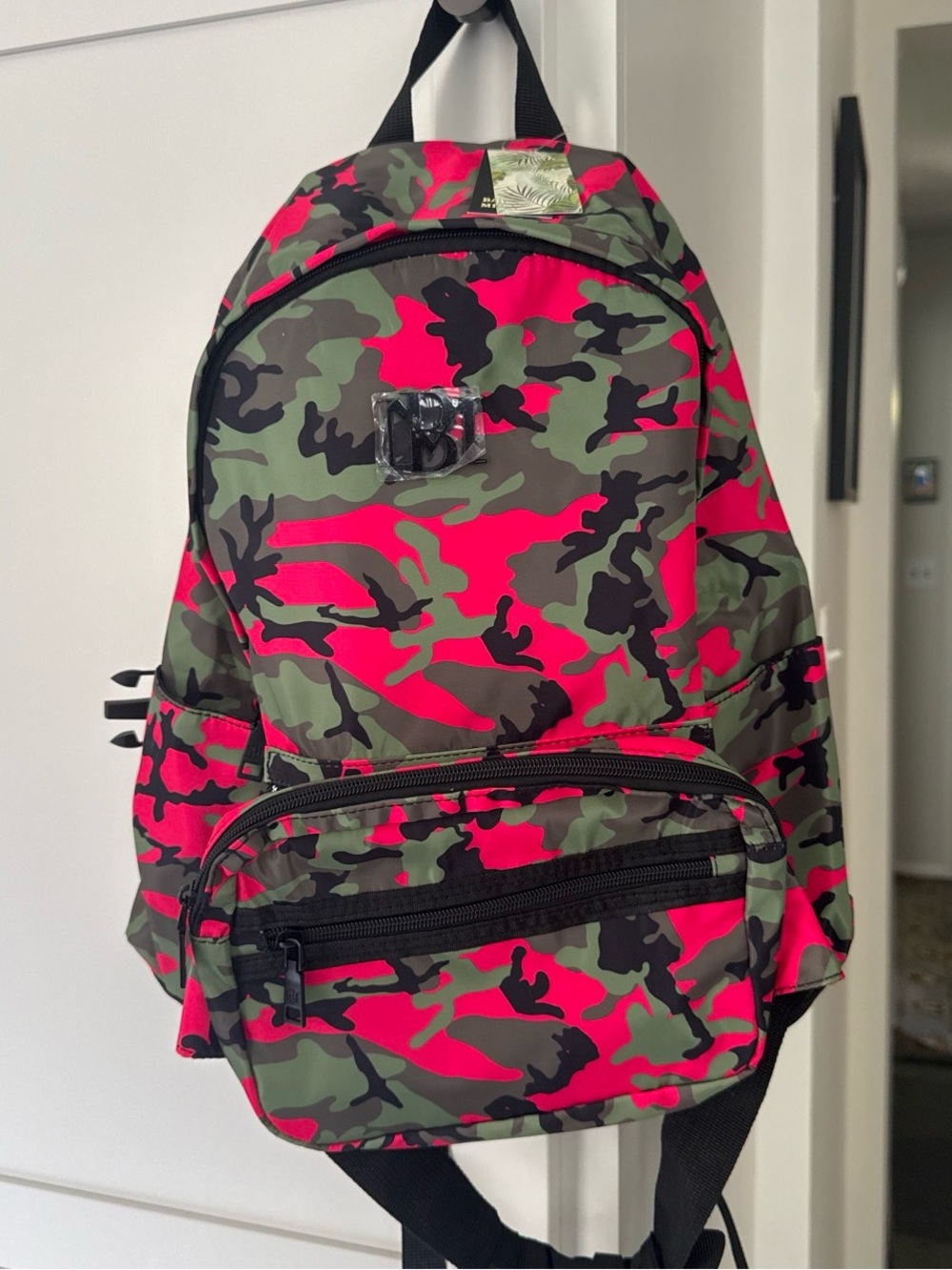 Badgley Mischka NWT Camo Backpack in Green & Pink